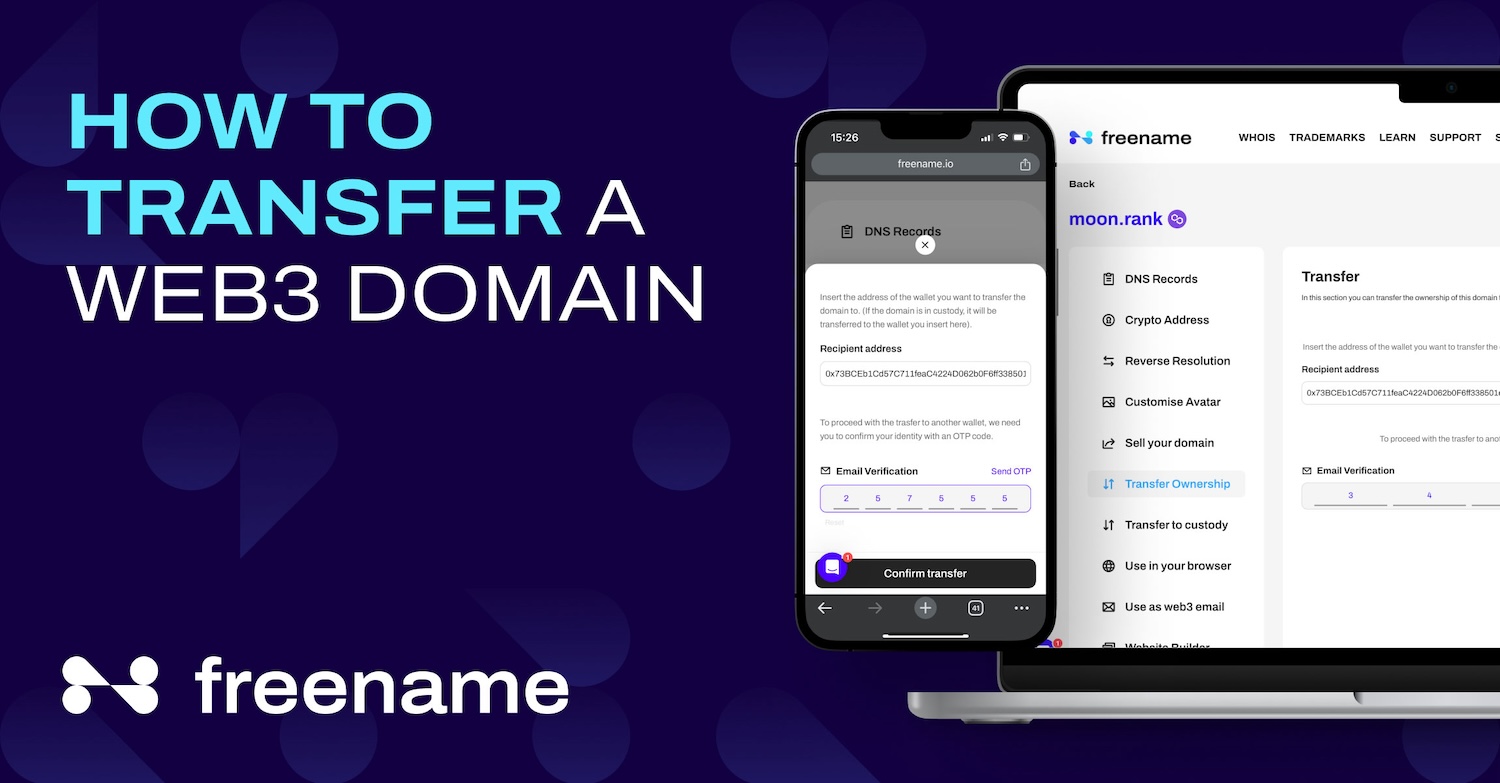 transfer web3 domains freename