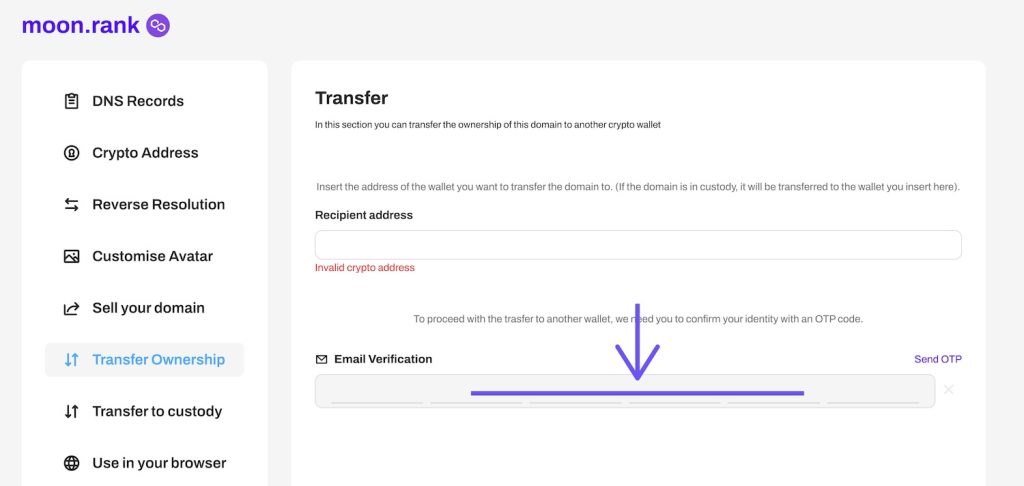 Transfer Web3 Domains