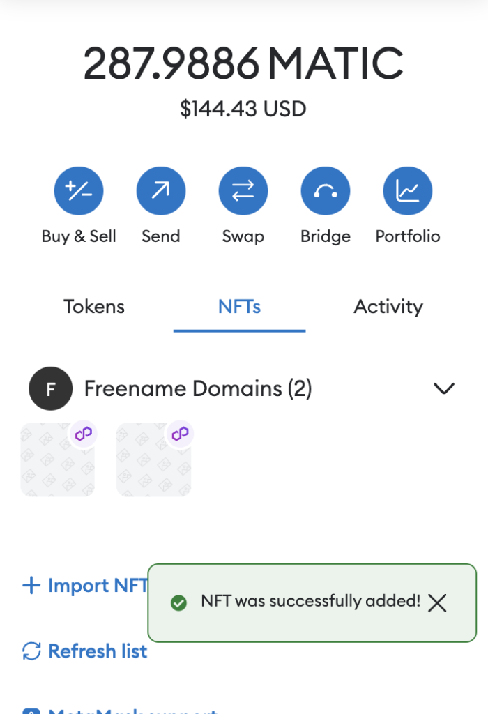 domains on metamask