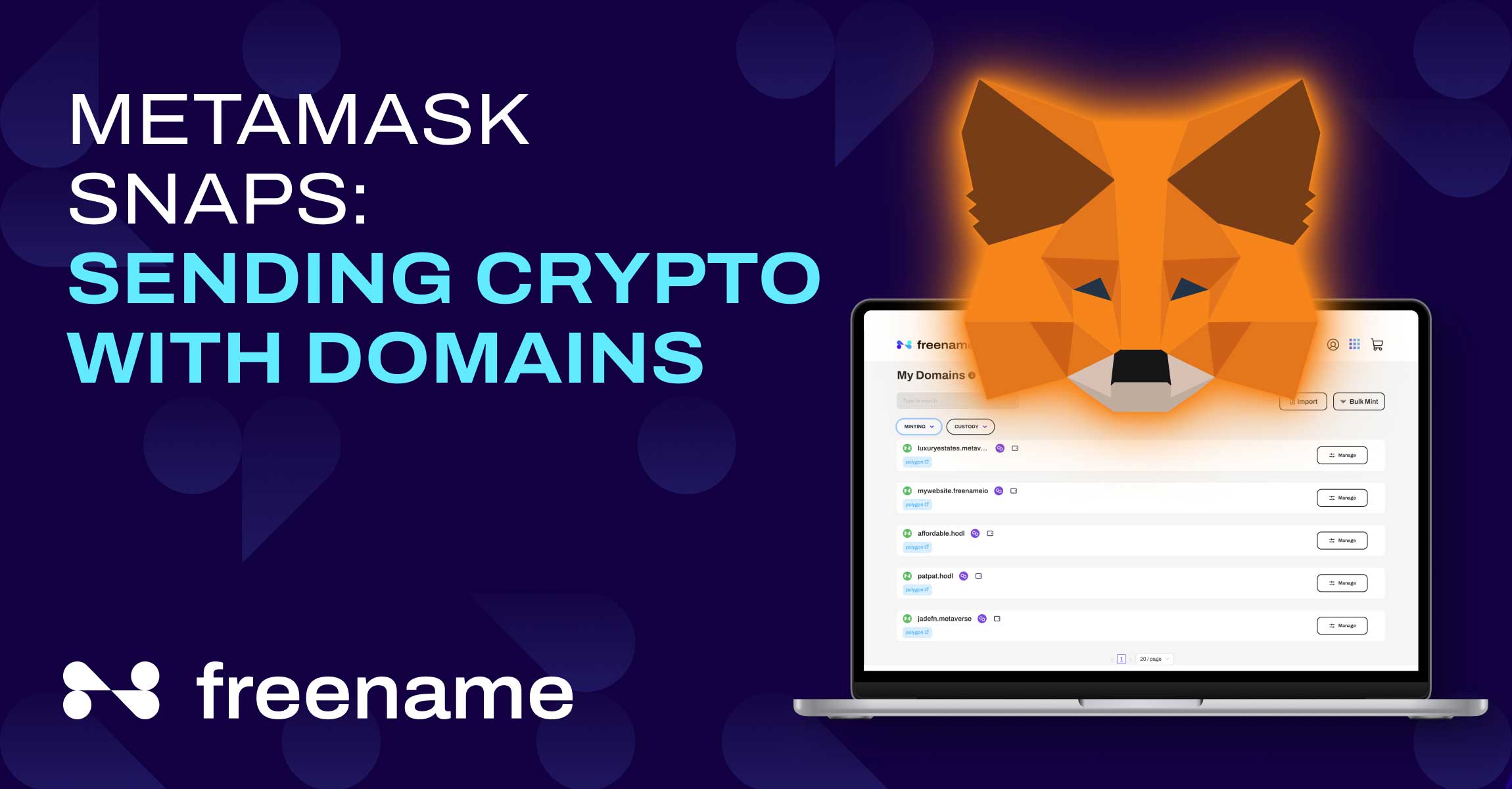 MetaMask Snaps: Sending Crypto with Domains